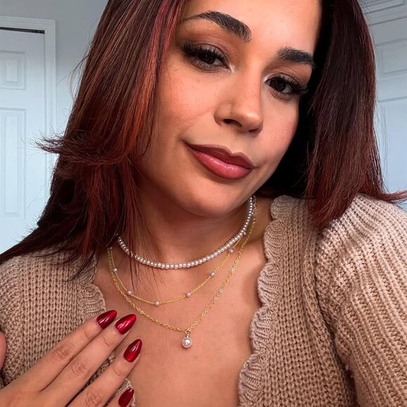 Elegant 3-Piece Gold Pearl Jewelry Set for Women - Perfect Gift for Any Occasion - Picture 5 of 9